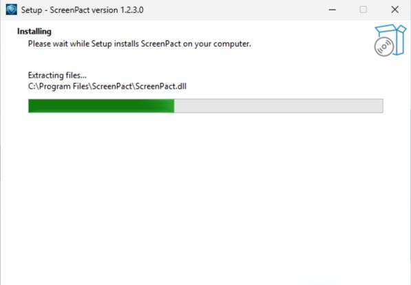 ScreenPact Setup installing the update over the existing version